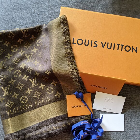 Louis Vuitton Monogram bronze shawl - Brand new with tag on - Picture 8 of 8